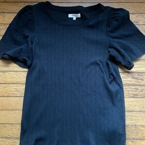 Madewell Black Puff Sleeve Top never worn